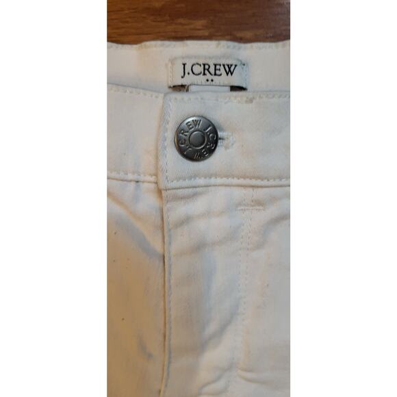 J. Crew White Mid-Rise Raw Cuffed Hem Denim Shorts Size 26 - Picture 4 of 8